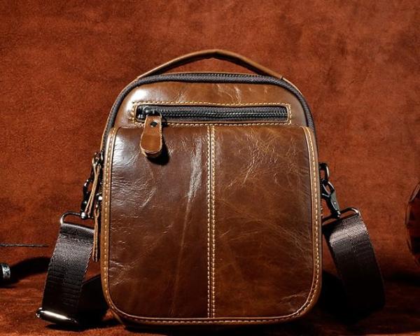 Vintage Mens Leather Side Bag Belt Pouch Holster Belt Case Waist Pouch for Men