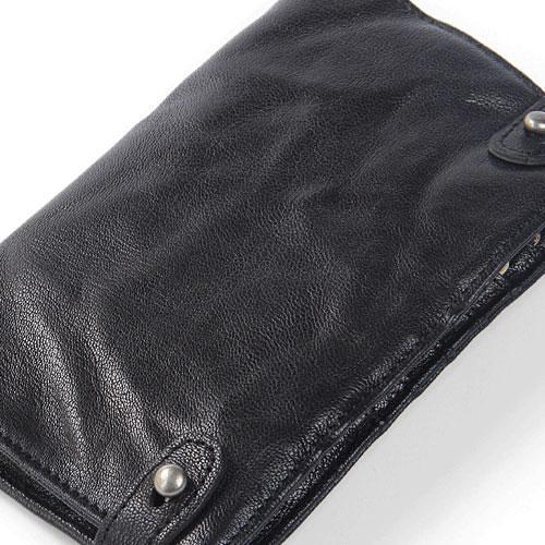 Handmade Leather Mens Cool Long Leather Wallet Bifold Clutch Wallet for Men