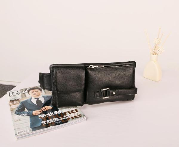 Leather Mens FANNY PACK MENS WAIST BAG HIP PACK BELT BAG FOR MEN