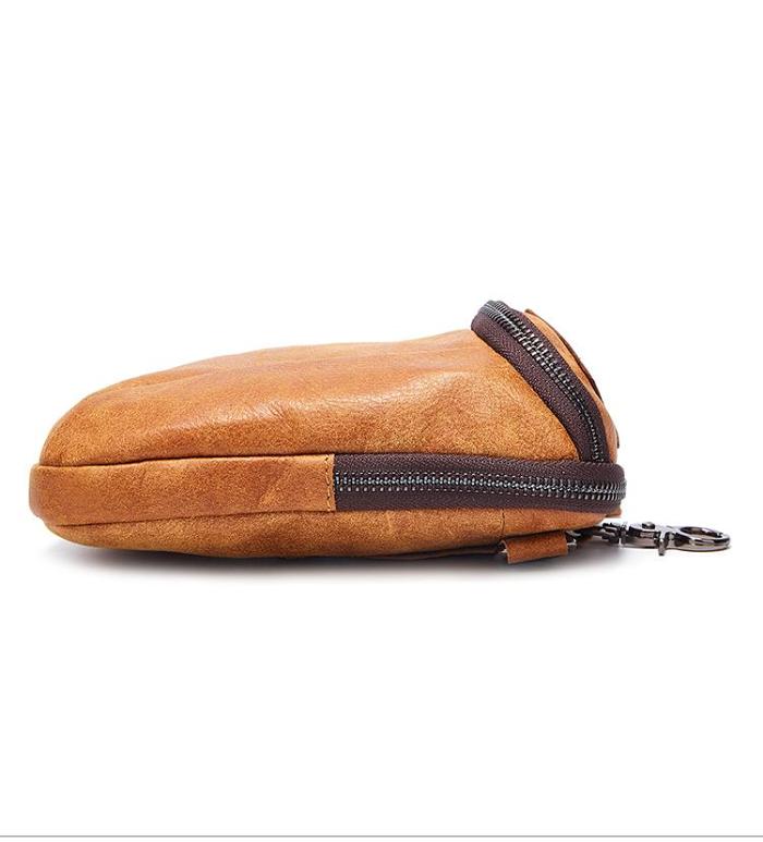 Leather Belt Pouch Mens Small Cases Waist Bag Hip Pack Belt Bag Fanny Pack Bumbag for Men
