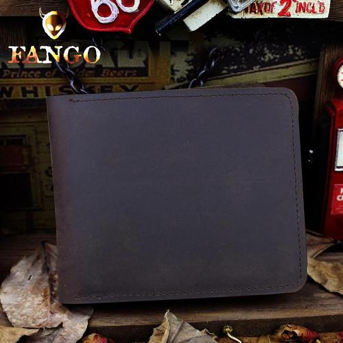Handmade Leather Mens Cool Slim Leather Wallet Men billfold Wallets Bifold for Men