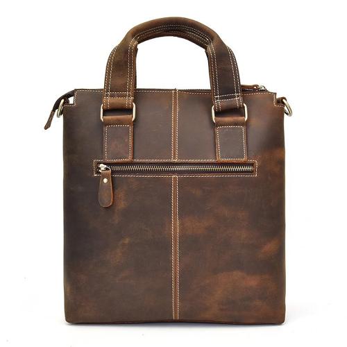 Brown Leather Mens Vintage Work Bag Handbag Briefcase Shoulder Bags Business Bags For Men