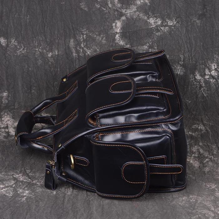 Vintage Leather Mens Large Travel Bag Weekender Cool Business Bag For Men