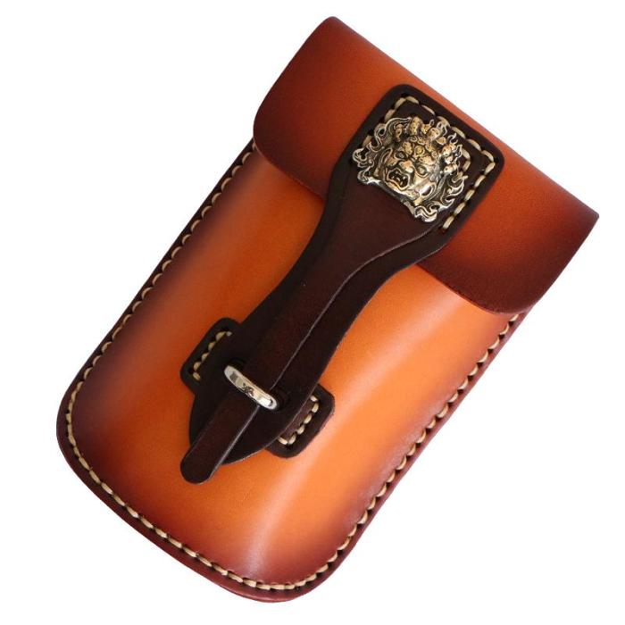 Leather Belt Pouch Mens Small Cases Waist Bag Hip Pack Belt Bag Fanny Pack Bumbag for Men