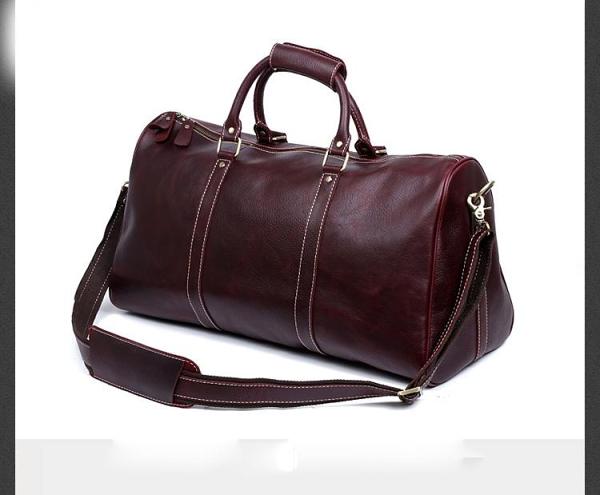 Genuine Leather Mens Cool Weekender Bag Travel Bag Duffle Bags Overnight Bag Holdall Bag for men