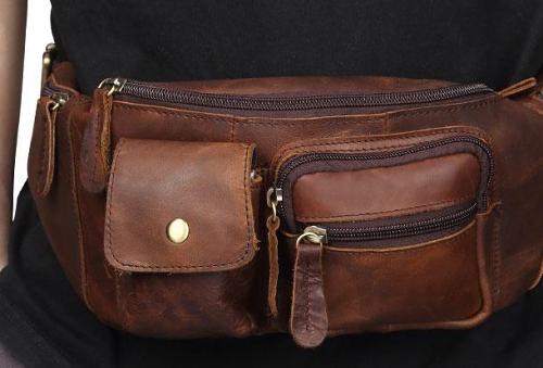 Leather Belt Bag Mens Fanny Back Waist Bag Fanny Bags For Men