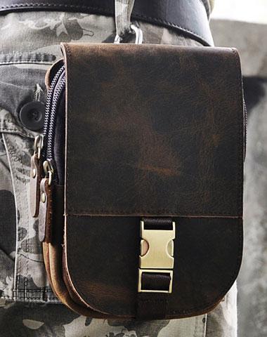 Vintage Leather Belt Pouches for Men Waist Bags BELT BAG For Men