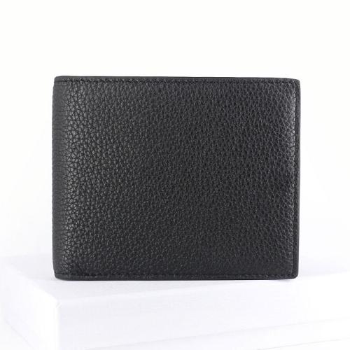 Black Leather Mens Bifold Small Wallet Front Pocket Wallet Slim Small Wallet for Men