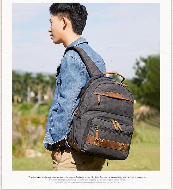 GREEN LARGE CANVAS WATERPROOF MENS CANON CAMERA BACKPACK NIKON CAMERA BAG DSLR CAMERA BAG FOR MEN