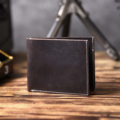 Handmade Leather Mens Cool Wallet Men Slim Wallets Front Pocket Wallet for Men