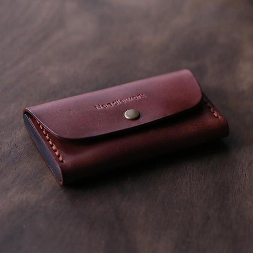 Cool Coffee Wooden Leather Mens Wallet Small Card Holder Coin Wallet for Men