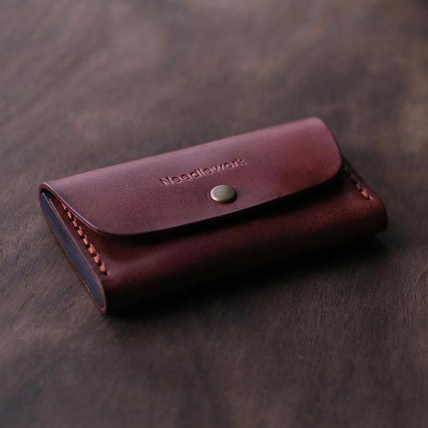 Cool Coffee Wooden Leather Mens Wallet Small Card Holder Coin Wallet for Men