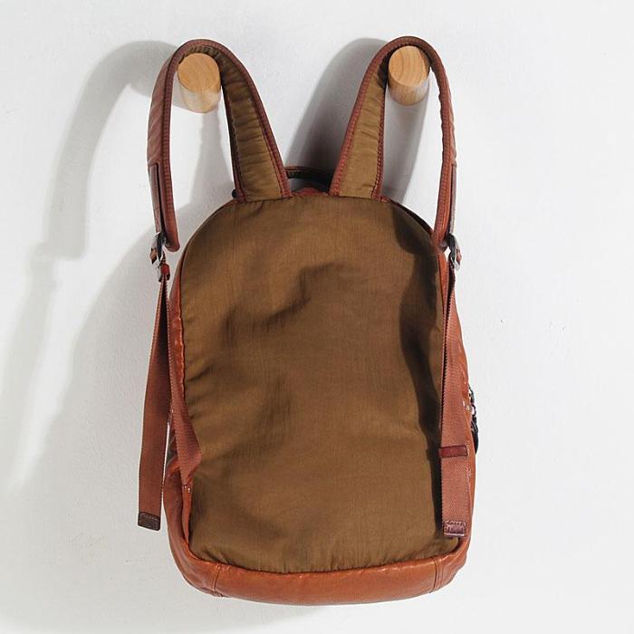 Handmade Leather Mens Cool Backpack Sling Bag Large Black Travel Bag Hiking Bag for men