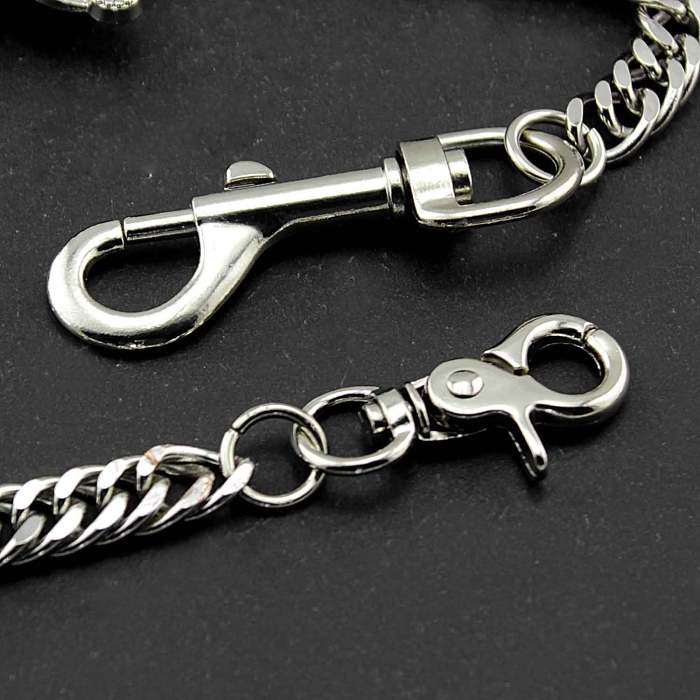Solid Stainless Steel Pirate Skull Wallet Chain Cool Punk Rock Biker Trucker Wallet Chain Trucker Wallet Chain for Men