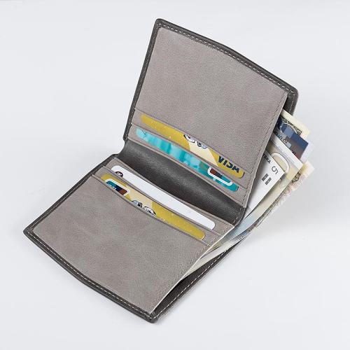Handmade Leather Mens Cool Slim Leather Wallet Men Small Wallets Bifold for Men