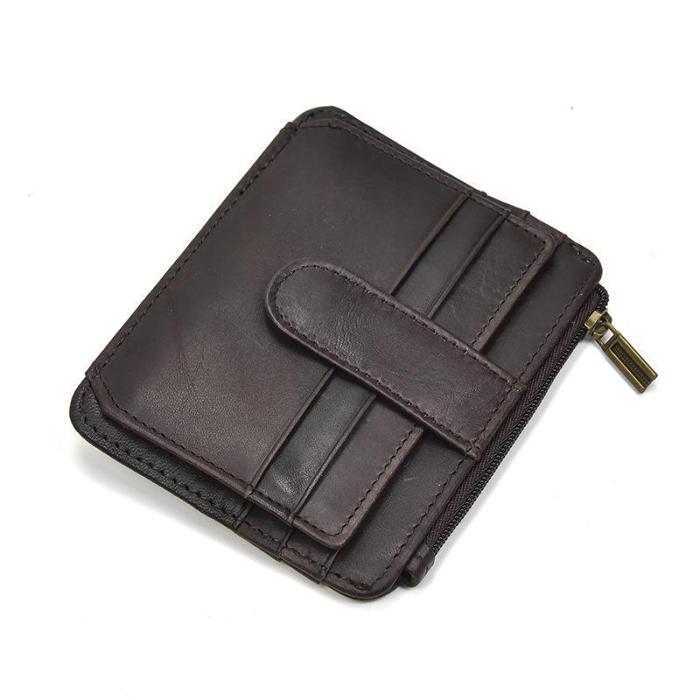 Cool Leather Mens Wallet Slim Wallet Card Front Pocket Wallet for Men