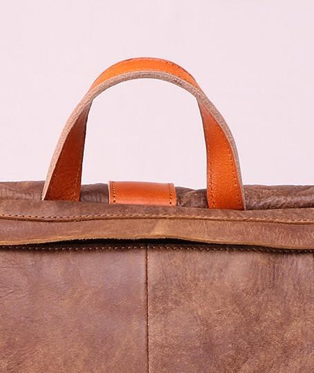 Cool Brown Leather Messenger Bag Handbag Shoulder Bag Backpack For Men