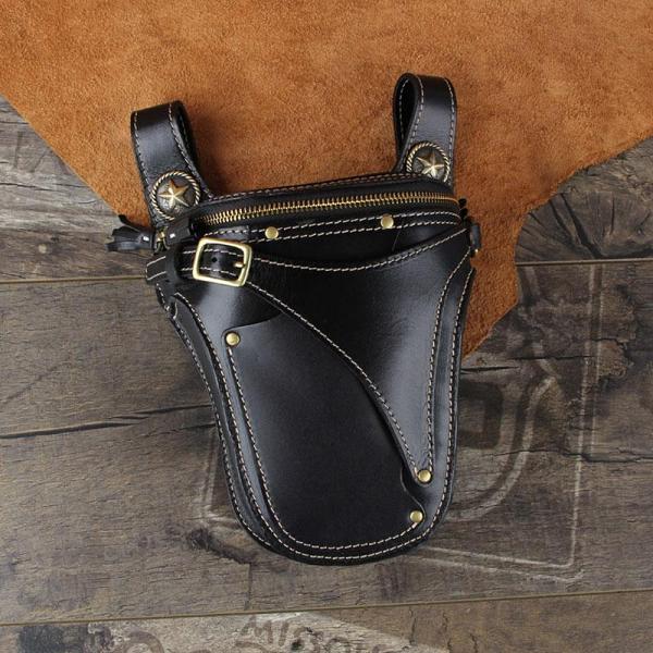 Leather Belt Pouch Mens Small Cases Waist Bag Hip Pack Belt Bag Fanny Pack Bumbag for Men