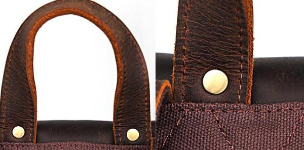 Cool Leather Coffee Rolltop Mens Backpacks Travel Backpack Vintage Backpack for Men