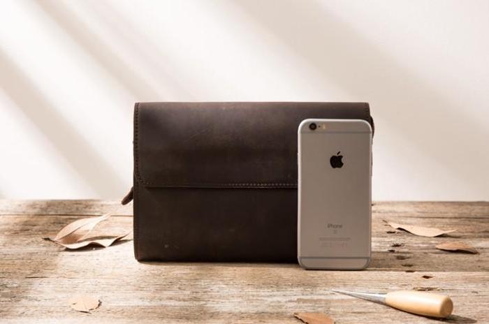 Cool Leather Mens Large Long Zipper Clutch Wallet Long Wallet for Men