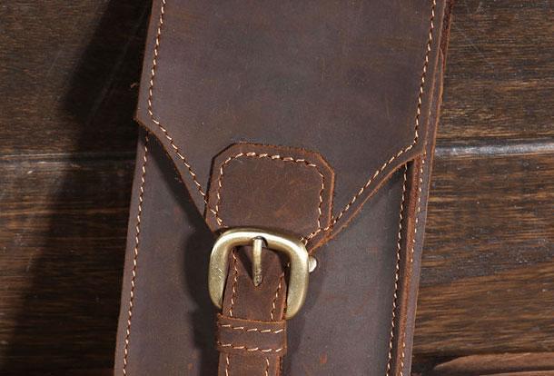MEN LEATHER Belt Pouch WAIST BAG HIP PACK BELT BAGs CELL PHONE HOLSTER