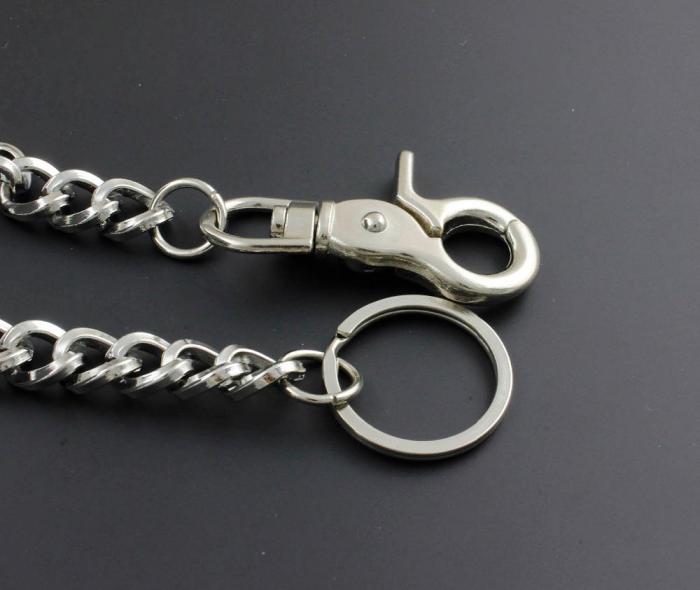 Solid Stainless Steel Skull Wallet Chain Cool Punk Rock Biker Trucker Wallet Chain Trucker Wallet Chain for Men