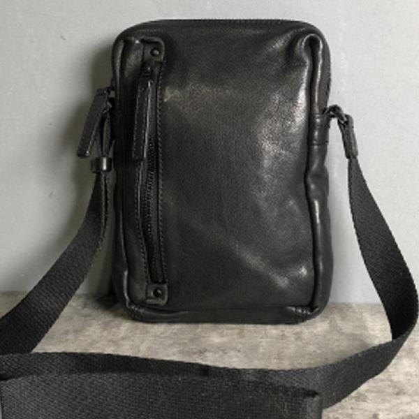 Genuine Leather Mens Cool Chest Bag Sling Bag Crossbody Bag Travel Bag Hiking Bag for men