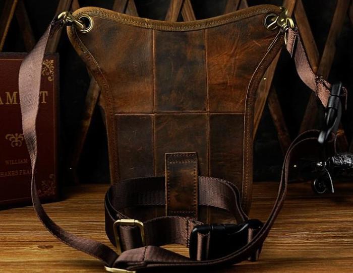 Cool Cell Phone Holsters Leather Belt Pouches for Men Leg Drop Bag waist BAG Shoulder Bag For Men