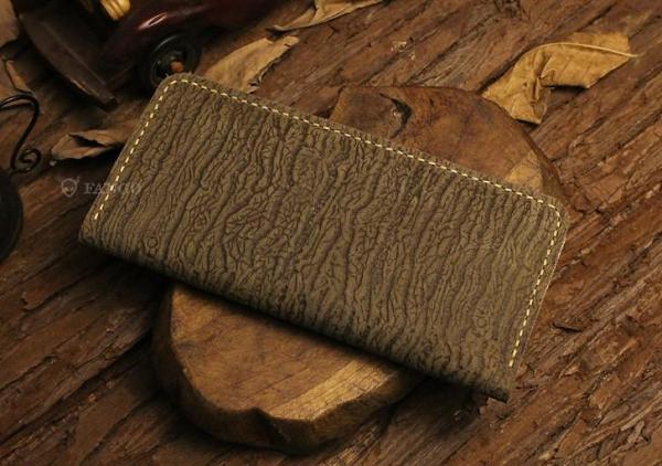 Handmade Leather Mens Cool Travel Long Wallet Card Holder Card Slim Clutch Wallets for Men