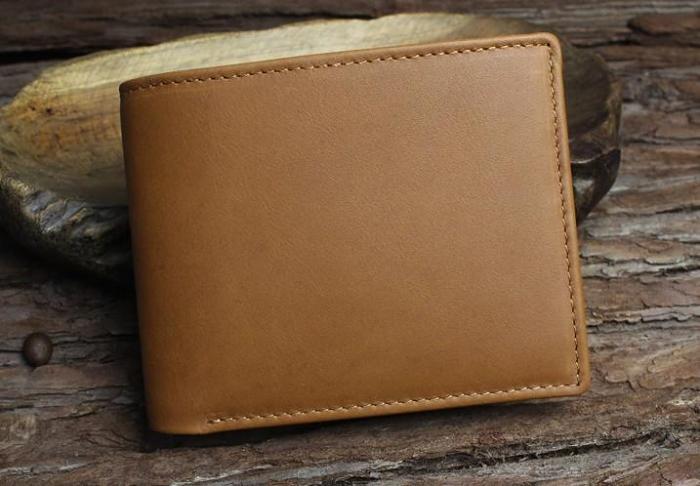 Handmade Leather Mens Cool Slim Leather Wallet Men billfold Wallets Bifold for Men