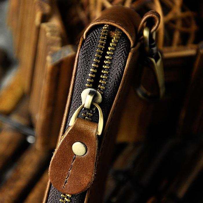 Handmade Leather Mens Cool Key Wallet Car Key Holder Case Card Wallet for Men