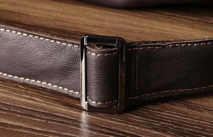 Genuine Leather Mens Cool Backpack Sling Bag Large Black Travel Bag Hiking Bag for men