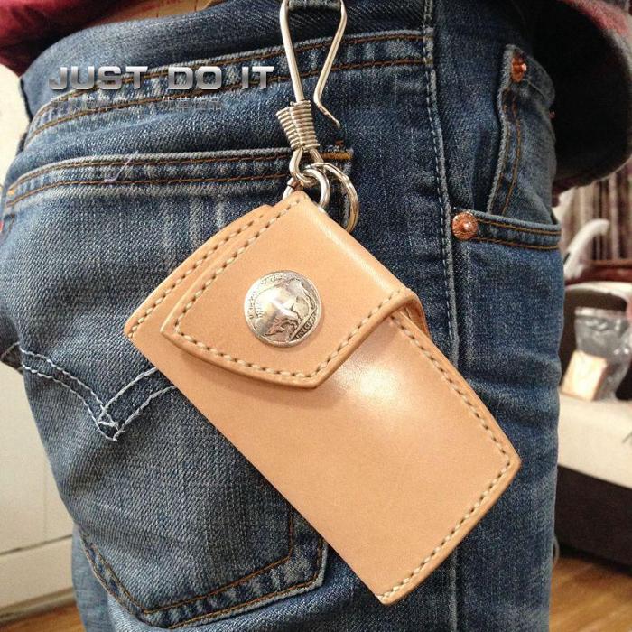 Handmade Leather Mens Cool Key Wallet Car Key Holder KeyChain Wallet for Men