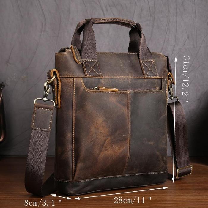 Vintage Leather Mens Briefcase Work Briefcases Business Briefcases Laptop Briefcases For Men