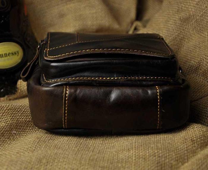Leather Belt Pouch Mens Waist Bag Shoulder Bag for Men