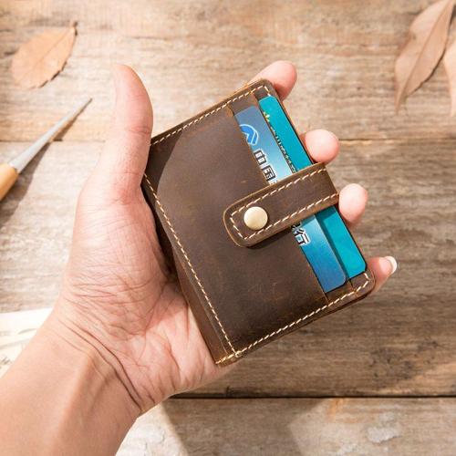 Leather Mens Card Holder Slim Front Pocket Wallets Card Wallet for Men