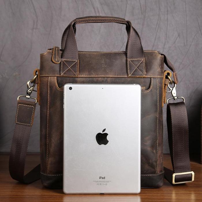 Vintage Leather Mens Briefcase Work Briefcases Business Briefcases Laptop Briefcases For Men