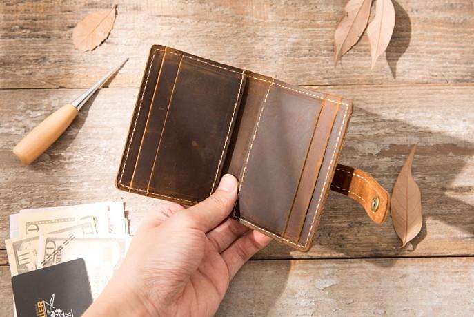 Leather Mens Card Holder Slim Front Pocket Wallets Card Wallet for Men