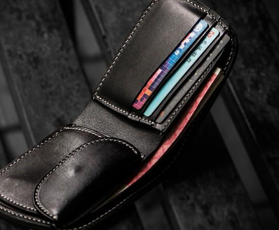 Handmade Leather Boa Skin Tooled Mens billfold Wallet Cool Slim Wallet Biker Wallet for Men