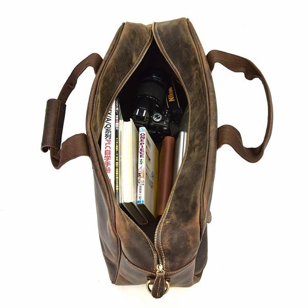 Genuine Leather Mens Cool Weekender Bag Travel Bag Duffle Bags Overnight Bag Holdall Bag for men