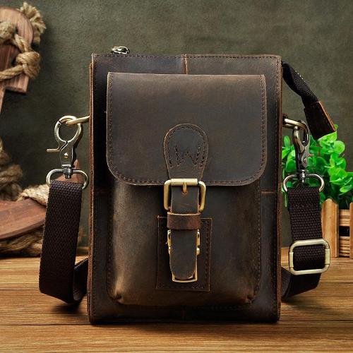 Leather Belt Pouch for Men Waist Bag Cell Phone Holsters BELT BAG Shoulder Bags For Men