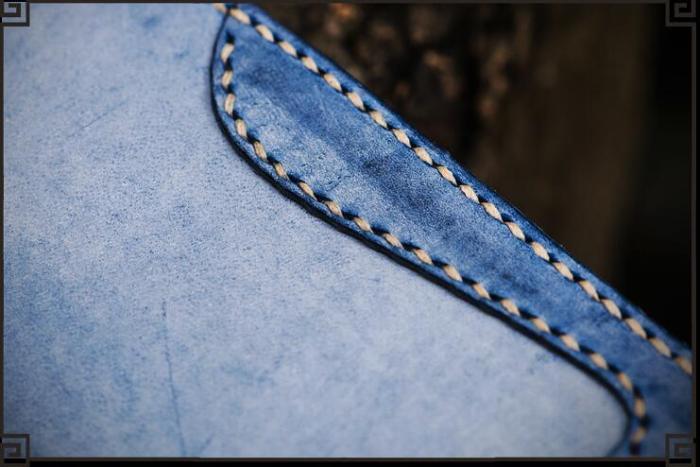 Handmade Leather Mens Chain Biker Wallet Cool Leather Wallet Long Clutch Wallets for Men