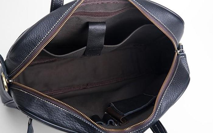 Genuine Leather Mens Cool Messenger Bag Large Briefcase Work Bag Business Bag Laptop Bag for men