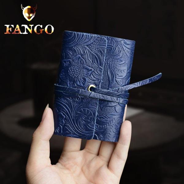 Handmade Leather Floral Mens Cool Short Wallet Card Holder Small Card Slim Wallets for Men