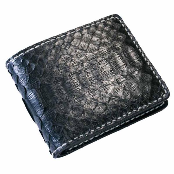 Handmade Leather Boa Skin Mens billfold Wallet Cool Leather Wallet Slim Wallet for Men