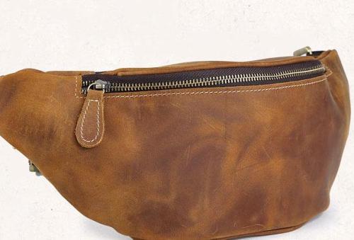 Cool Mens Leather Belt Bag Fanny Pack Waist Bags For Men