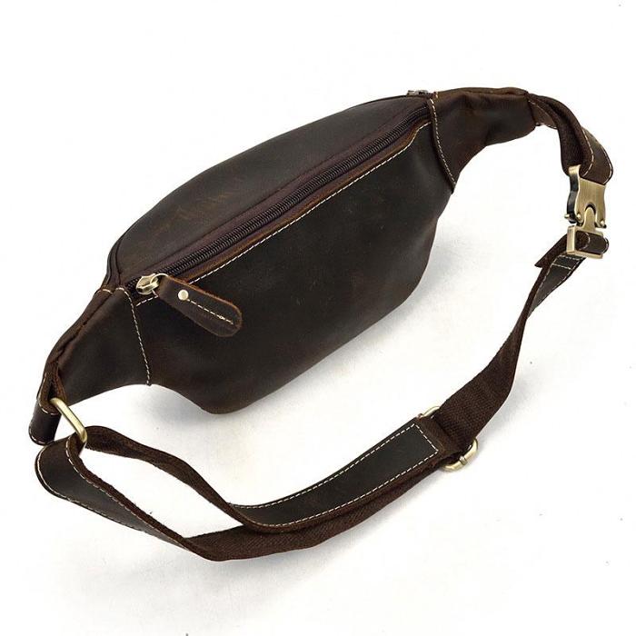 COOL LEATHER MENS FANNY PACK FOR MEN BUMBAG Vintage WAIST BAGS for Men