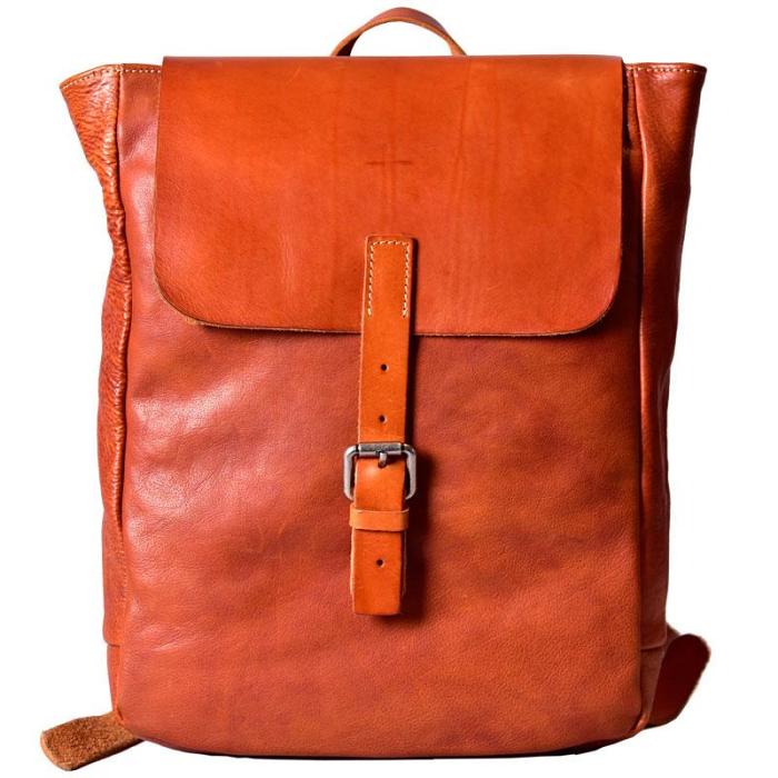 Handmade Leather Mens Women Cool Backpack Sling Bag Large Brown Travel Bag Hiking Bag for men
