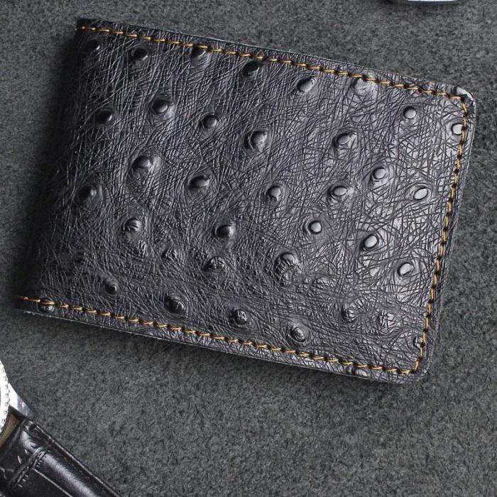 Handmade Leather Mens License Wallets Cool Short Wallet Card Holder Small Card Slim Wallets for Men