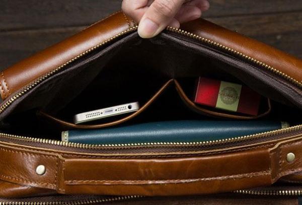 Leather Mens Briefcase Messenger Bag Business Handbag Shoulder Bags for Men